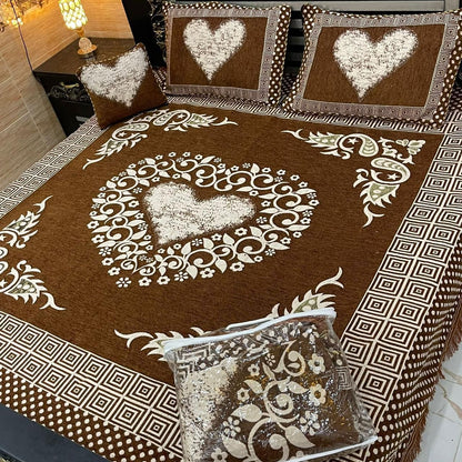 4 pice Velvet Jacquard Bedsheets | Bedsure.pk