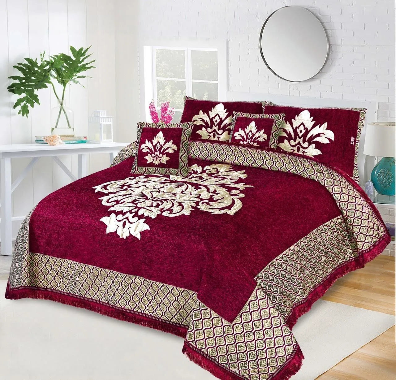 5 Piece Velvet Bedsheet