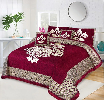 5 Piece Velvet Bedsheet