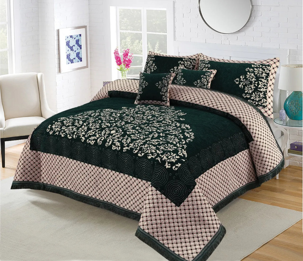 5 Piece Velvet Bedsheet