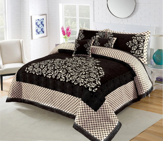 5 Piece Velvet Bedsheet