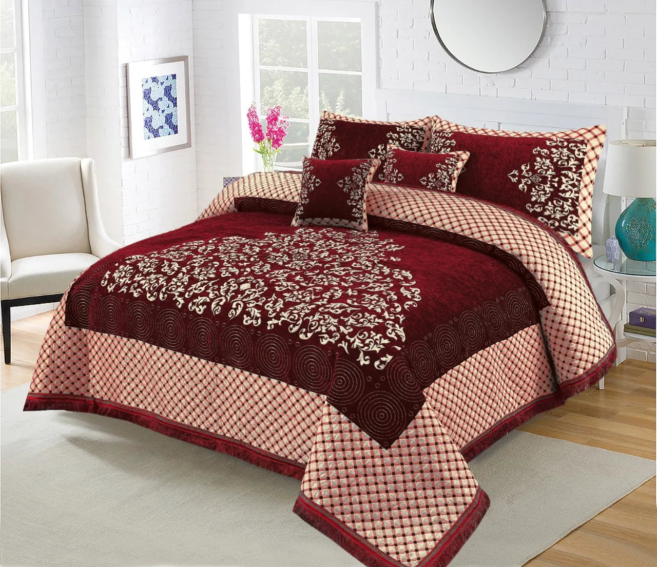 5 Piece Velvet Bedsheet