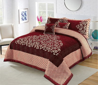 5 Piece Velvet Bedsheet
