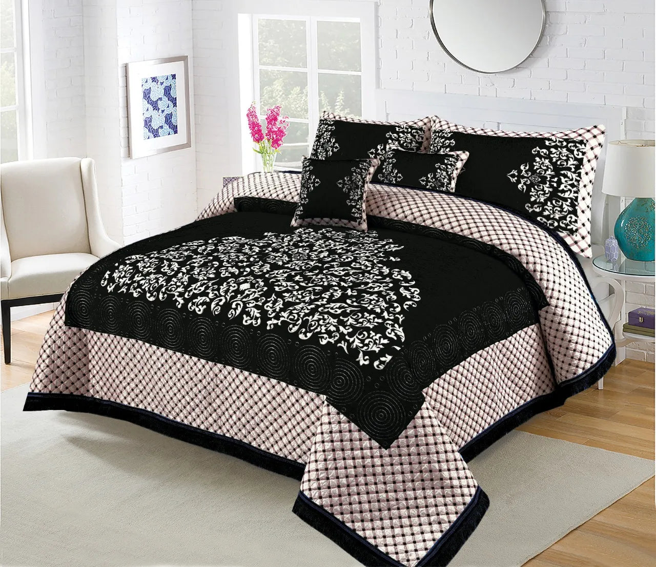 5 Piece Velvet Bedsheet