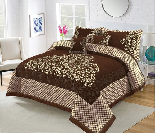 5 Piece Velvet Bedsheet