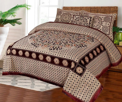 5 Piece Velvet Bedsheet