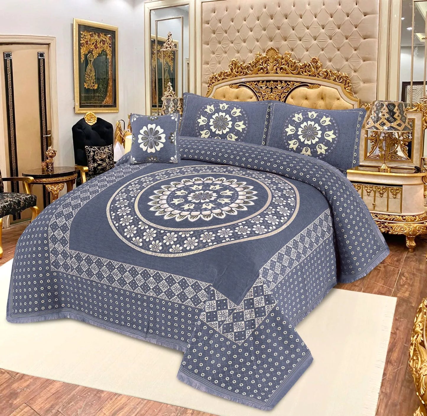 4 Piece Velvet Bedsheet