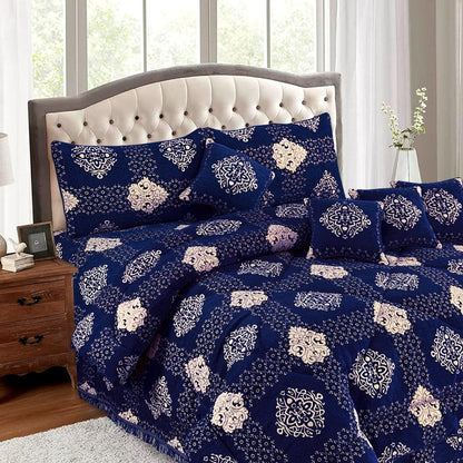 Bedsure Fancy Bridal Velvet Jacquard 10PC King Bedding Set