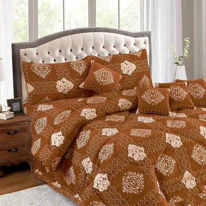 Bedsure Fancy Bridal Velvet Jacquard 10PC King Bedding Set