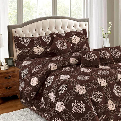 Bedsure Fancy Bridal Velvet Jacquard 10PC King Bedding Set