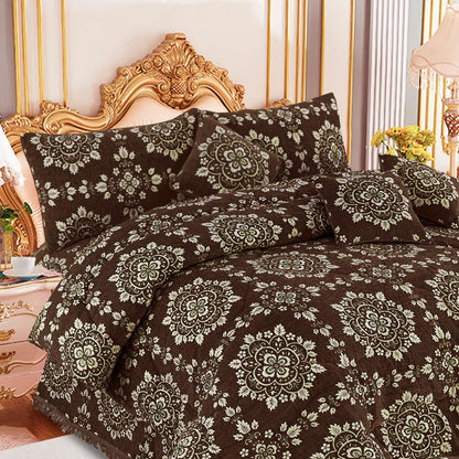 Bedsure Fancy Bridal Velvet Jacquard 10PC King Bedding Set