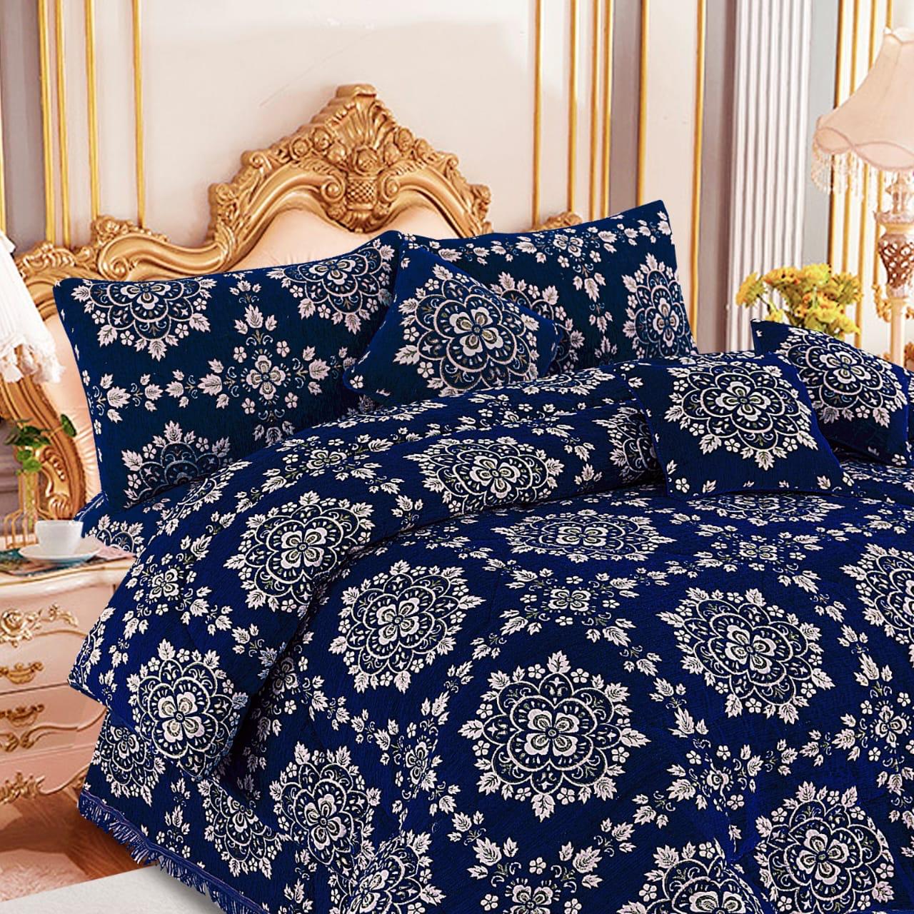 Bedsure Fancy Bridal Velvet Jacquard 10PC King Bedding Set
