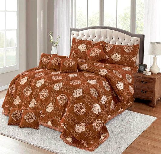 Bedsure Fancy Bridal Velvet Jacquard 10PC King Bedding Set