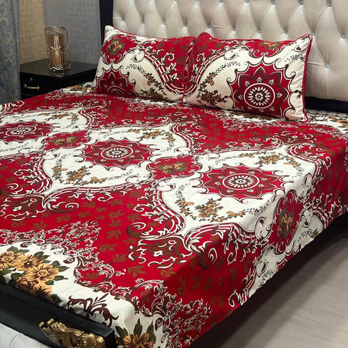 Luxury Cotton King Size Bedsheet – 3 Piece Set