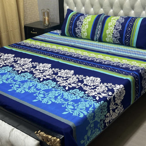 Luxury Cotton King Size Bedsheet – 3 Piece Set