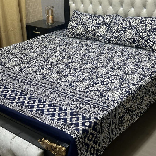 Luxury Cotton King Size Bedsheet – 3 Piece Set