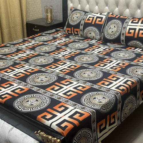 Luxury Cotton King Size Bedsheet – 3 Piece Set