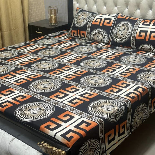 Luxury Cotton King Size Bedsheet – 3 Piece Set