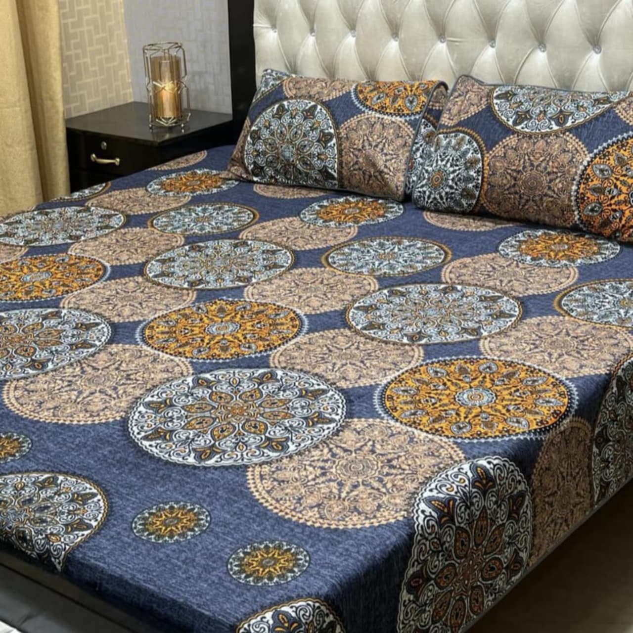 Luxury Cotton King Size Bedsheet – 3 Piece Set