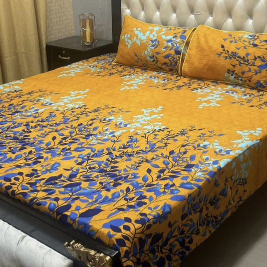 Luxury Cotton King Size Bedsheet – 3 Piece Set