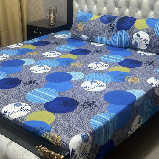 Luxury Cotton King Size Bedsheet – 3 Piece Set