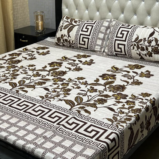 Luxury Cotton King Size Bedsheet – 3 Piece Set
