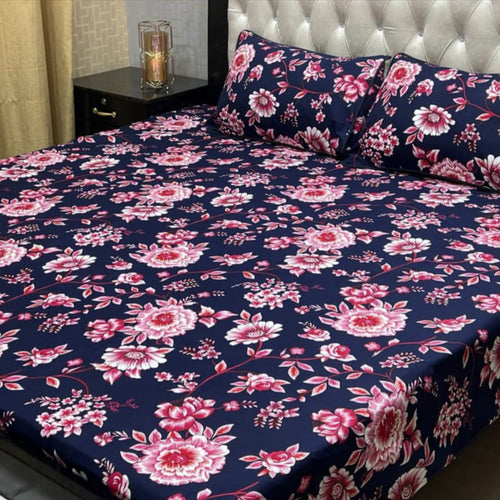 Luxury Cotton King Size Bedsheet – 3 Piece Set