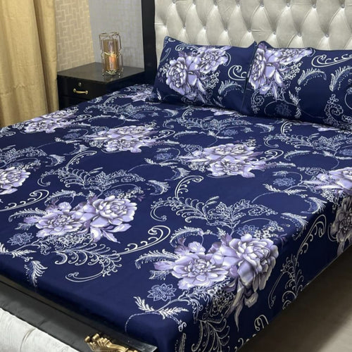 Luxury Cotton King Size Bedsheet – 3 Piece Set