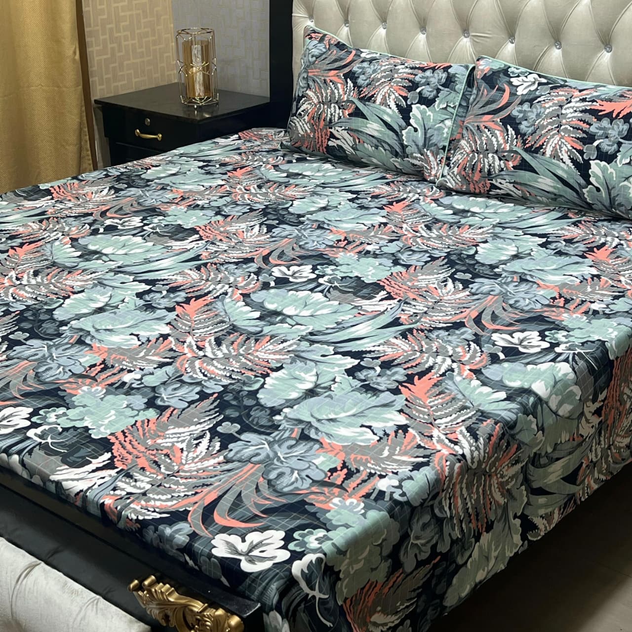 Luxury Cotton King Size Bedsheet – 3 Piece Set