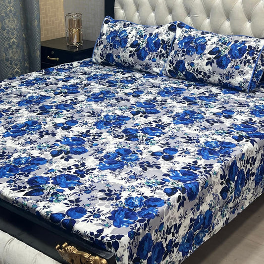 Luxury Cotton King Size Bedsheet – 3 Piece Set