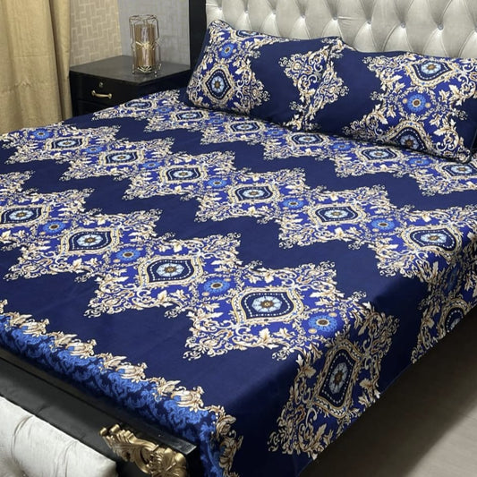 Luxury Cotton King Size Bedsheet – 3 Piece Set