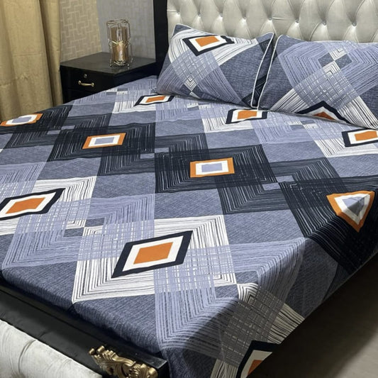 Luxury Cotton King Size Bedsheet – 3 Piece Set