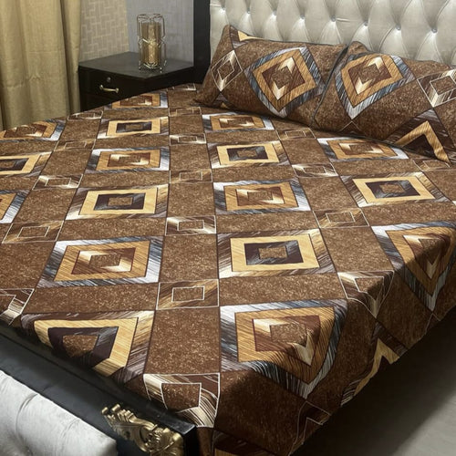 Luxury Cotton King Size Bedsheet – 3 Piece Set