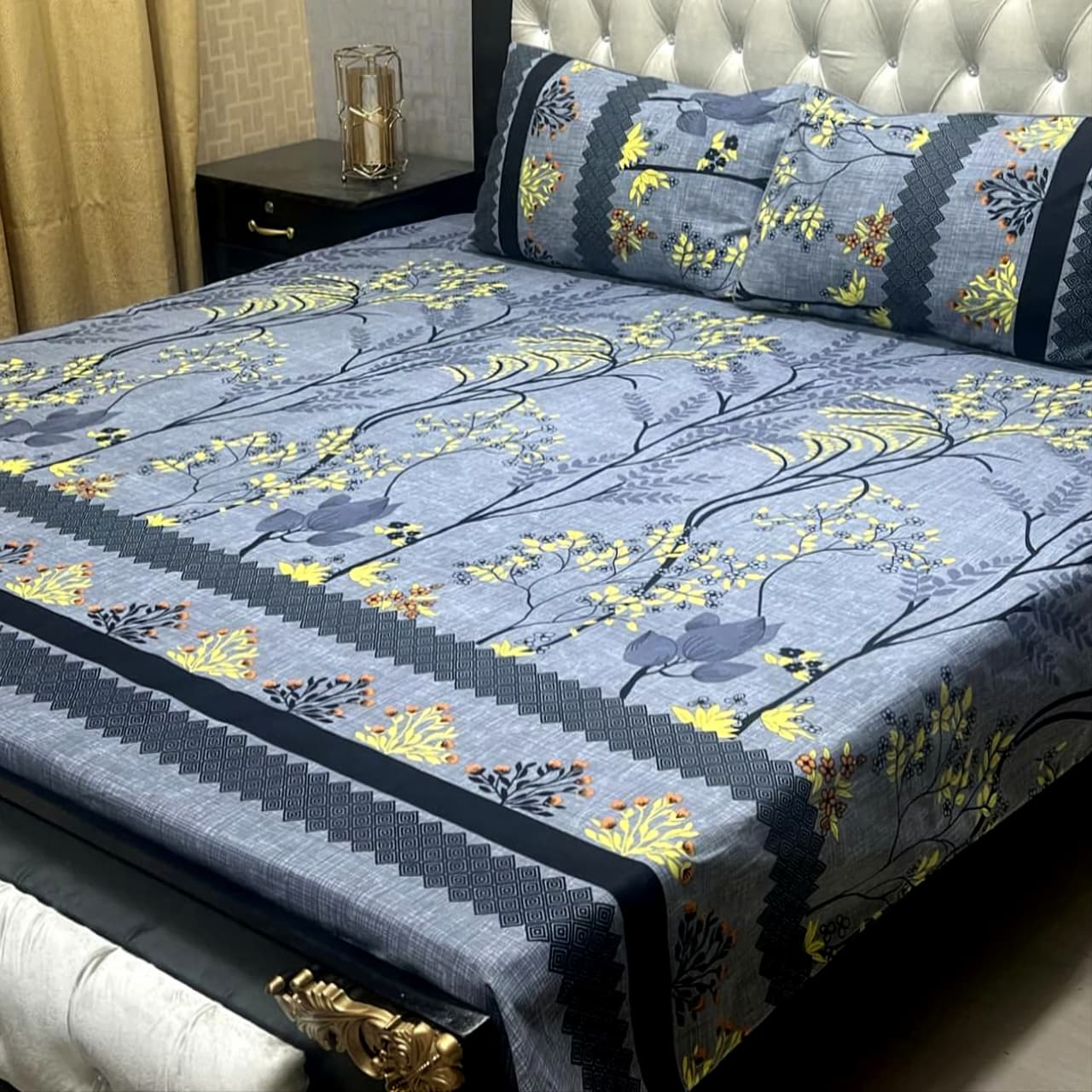 Luxury Cotton King Size Bedsheet – 3 Piece Set