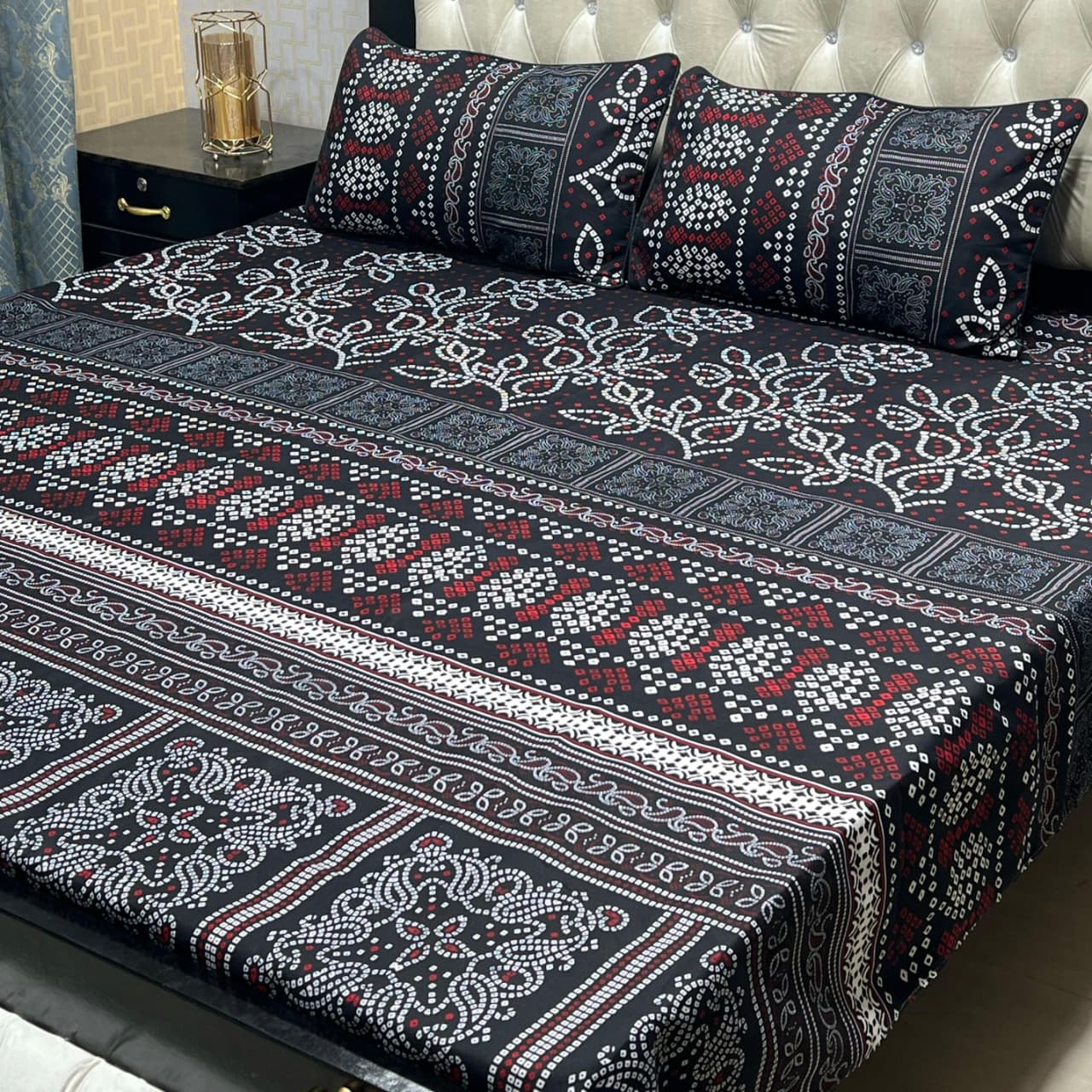 Luxury Cotton King Size Bedsheet – 3 Piece Set