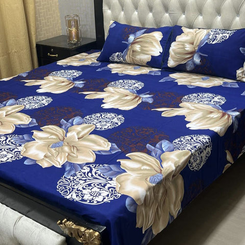 Luxury Cotton King Size Bedsheet – 3 Piece Set
