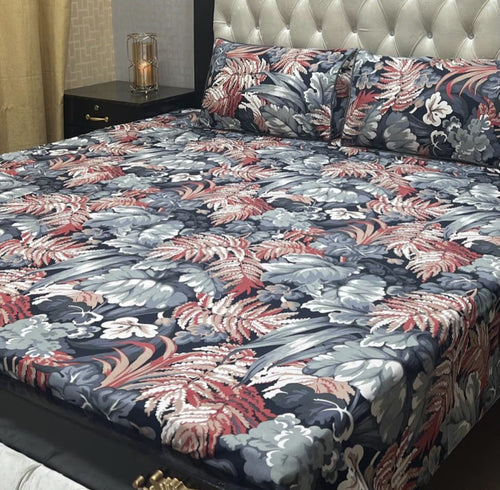 Luxury Cotton King Size Bedsheet – 3 Piece Set