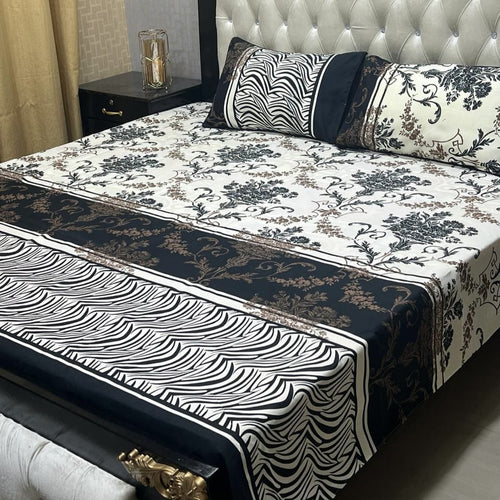 Luxury Cotton King Size Bedsheet – 3 Piece Set