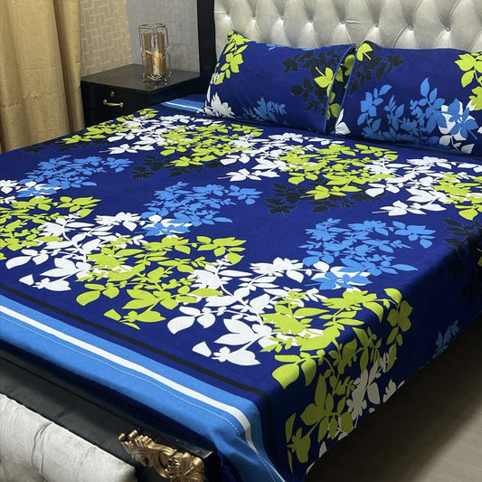 Luxury Cotton King Size Bedsheet – 3 Piece Set