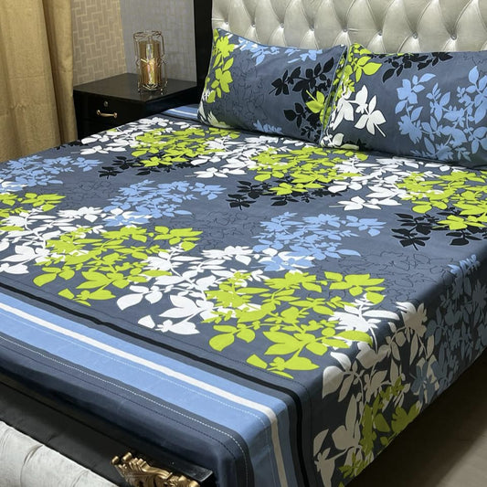 Luxury Cotton King Size Bedsheet – 3 Piece Set