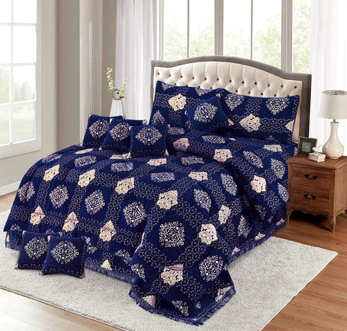 Bedsure Fancy Bridal Velvet Jacquard 10PC King Bedding Set