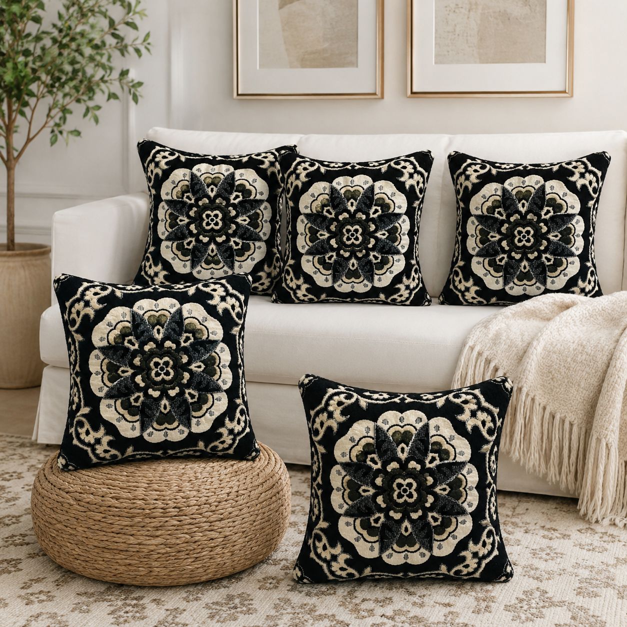 5 Piece Cushion Covers Set