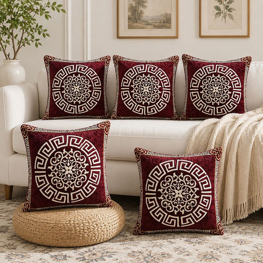 5 Piece Velvet Cushion Covers Set