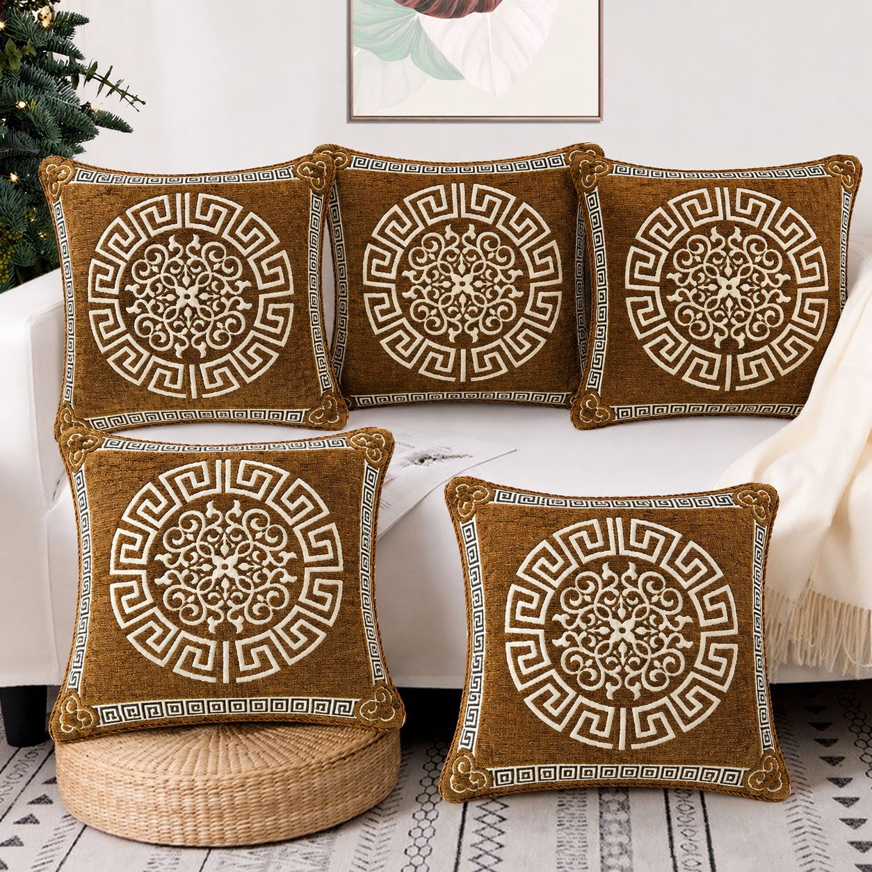 5 Piece Velvet Cushion Covers Set