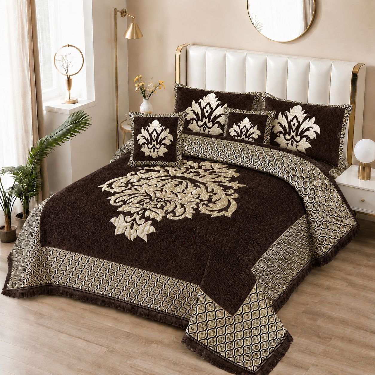 5 Piece Velvet Bedsheet