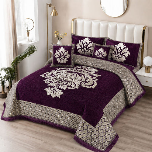 5 Piece Velvet Bedsheet