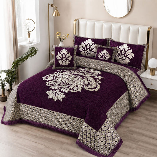 5 Piece Velvet Bedsheet