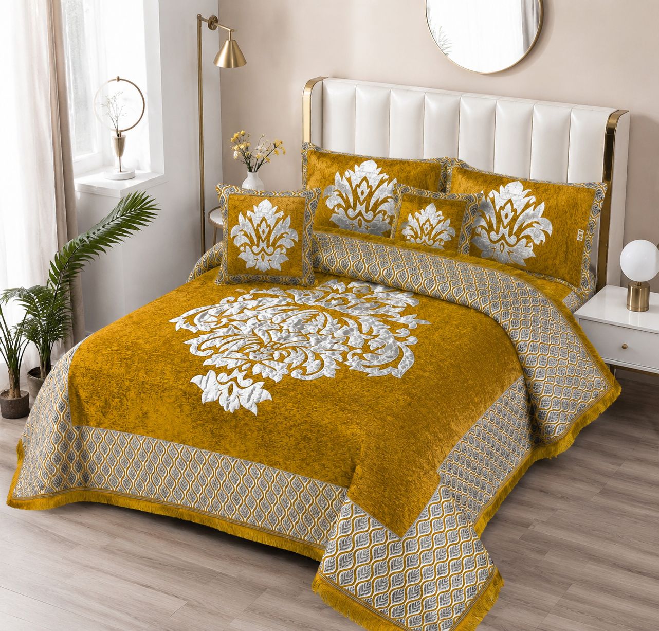 5 Piece Velvet Bedsheet