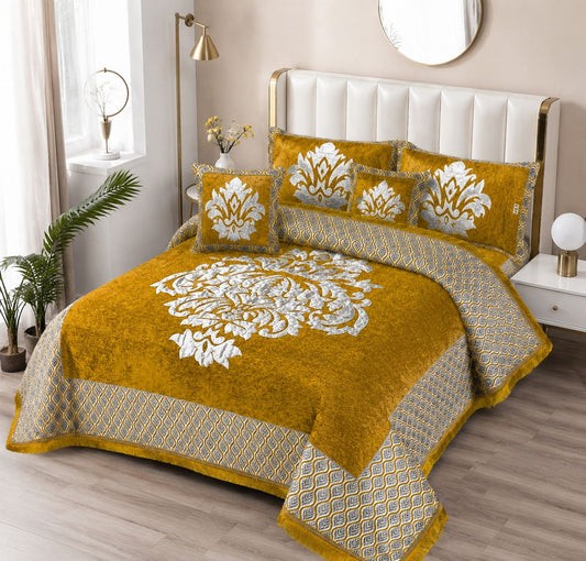 5 Piece Velvet Bedsheet