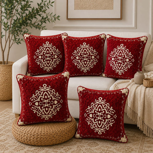 5 Piece Velvet Cushion Covers Set